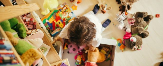 Child playing with toys